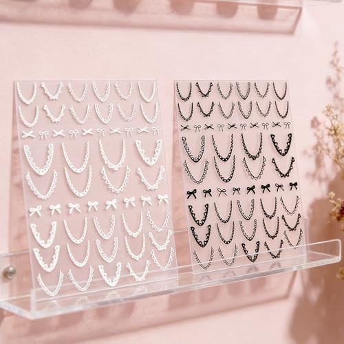 French Line Nail Art Stickers Aesthetic Lace Lines French Tip Nail Stickers