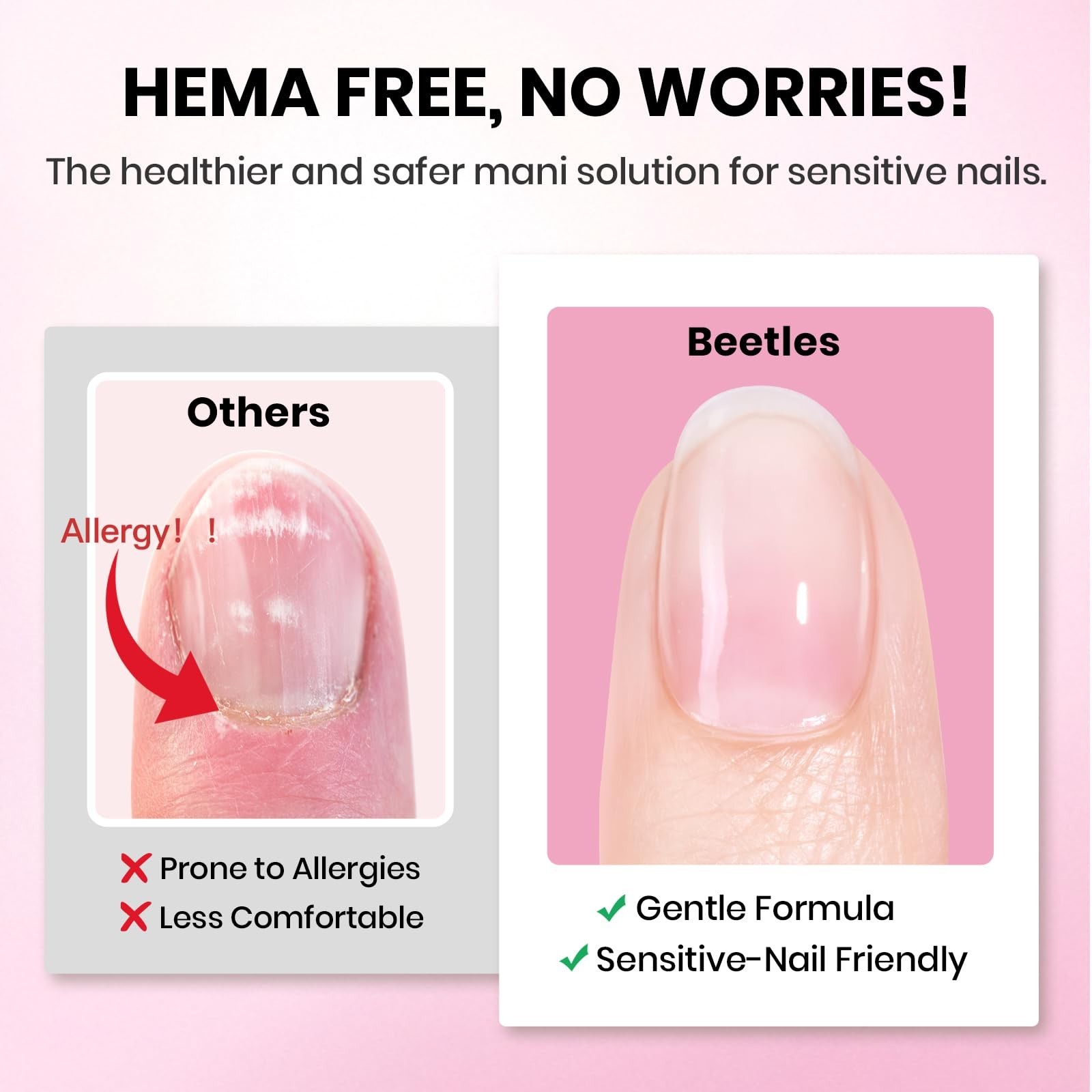 288pcs Short Square Nail Tips Kit – HEMA-Free Glue, Base & Top Coat, DIY Nail Ar