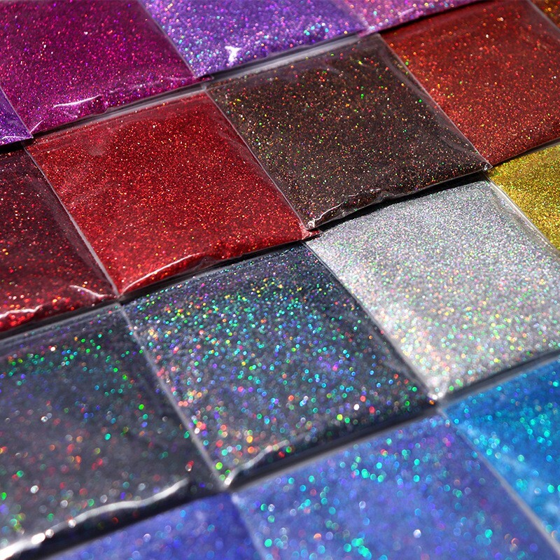 10G Nail Glitter Sequins Powder Laser Dust Powder 3D Nail Art Decor 0.2mm