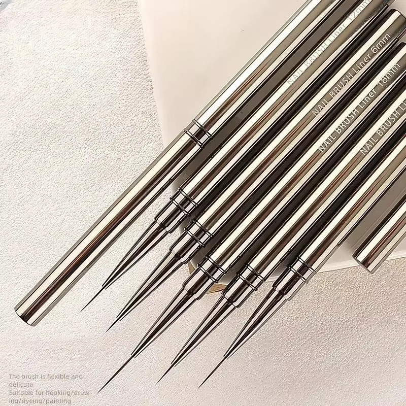 Nails Art Liner Brushes Elongated Lines Striping Drawing Painting 6/9/12/15/18/2