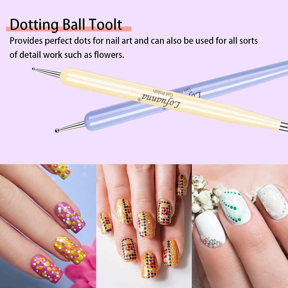 Nail Art Brushes Set 6Pcs Nail Tips Art Design Tools with Poly Extension Brus…