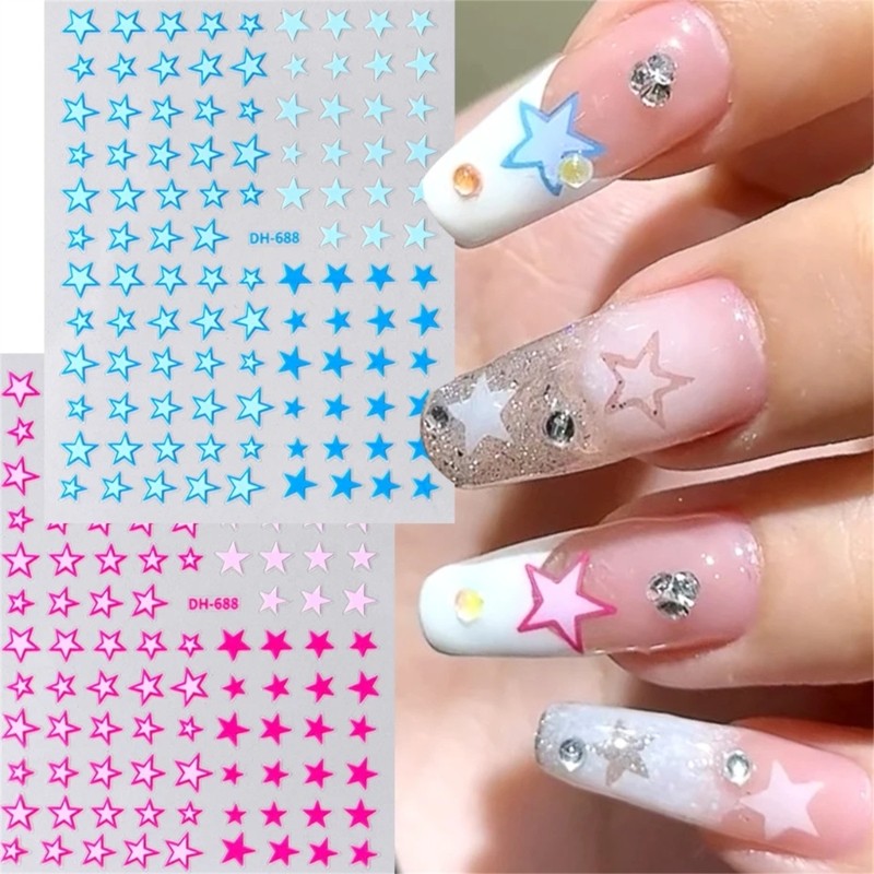 Lovely Star Nail Art Stickers Star Designs Nail Decals Star Nail Art Decorations