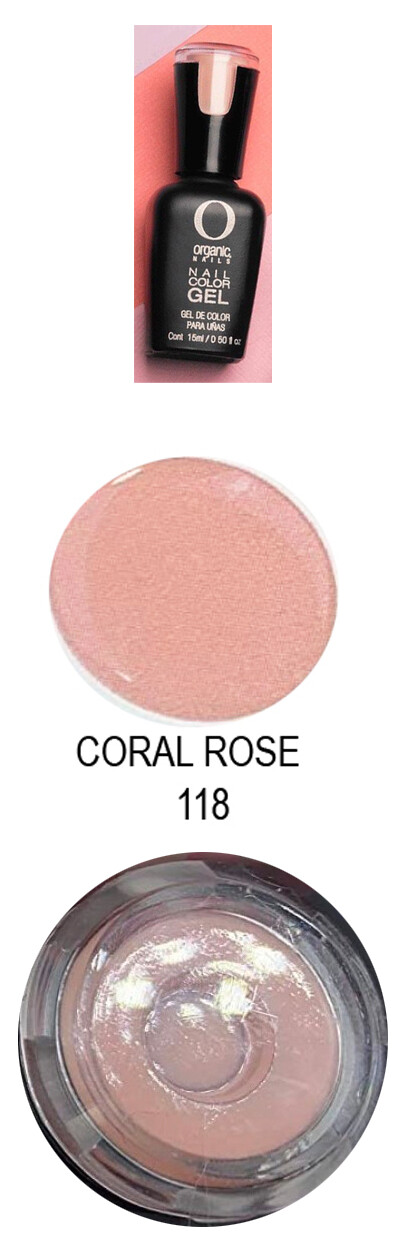 Organic Nails Color Gel NUDE Color Coral Rose #94066118