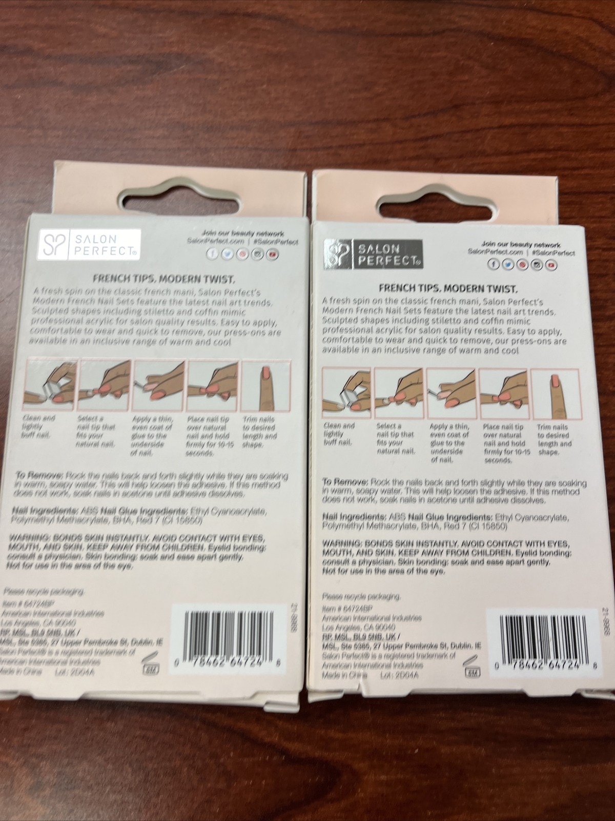 French Nail Set Salon Perfect 30 Nails As Shown In Picture 2 Pack