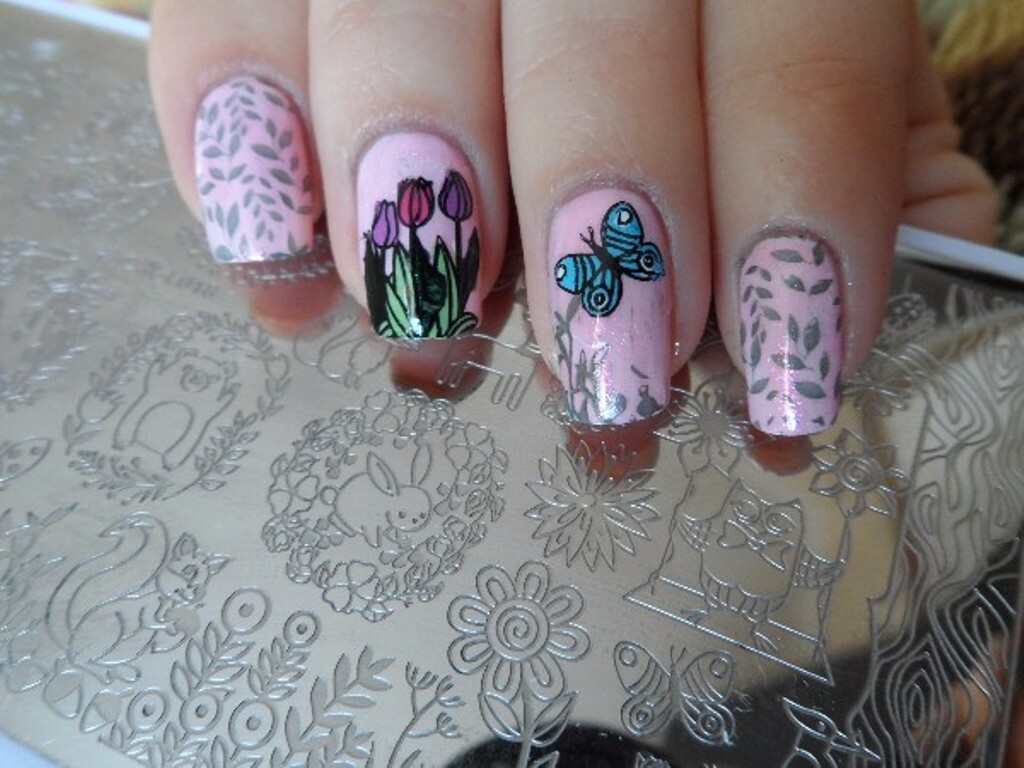 Forest Animal Pattern Nail Art Stamping Manicure Template Stencil Plate L018