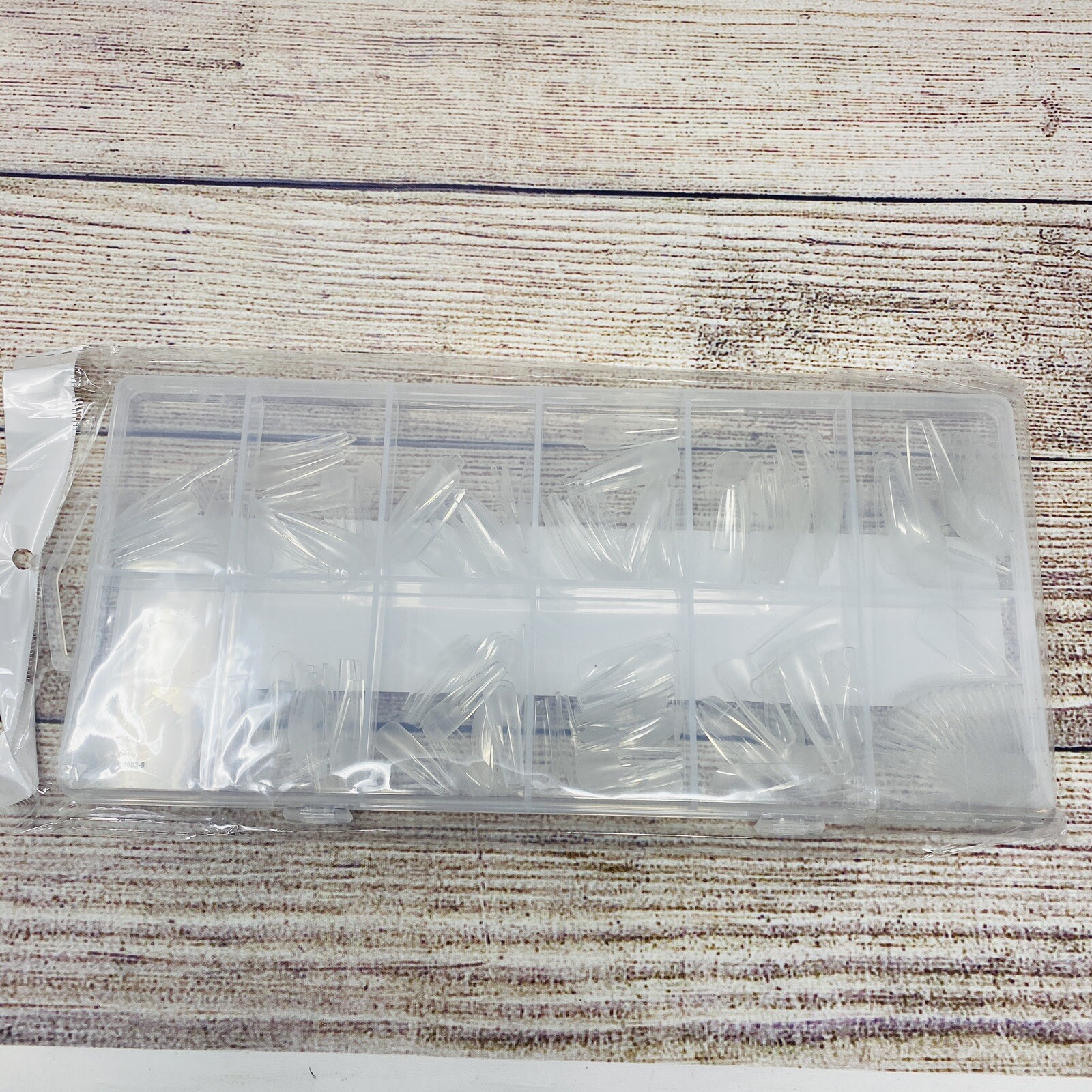 Lot of 4! Long Square Acrylic Fake Clear Nail Tips Set, 960 Total Pieces! New!