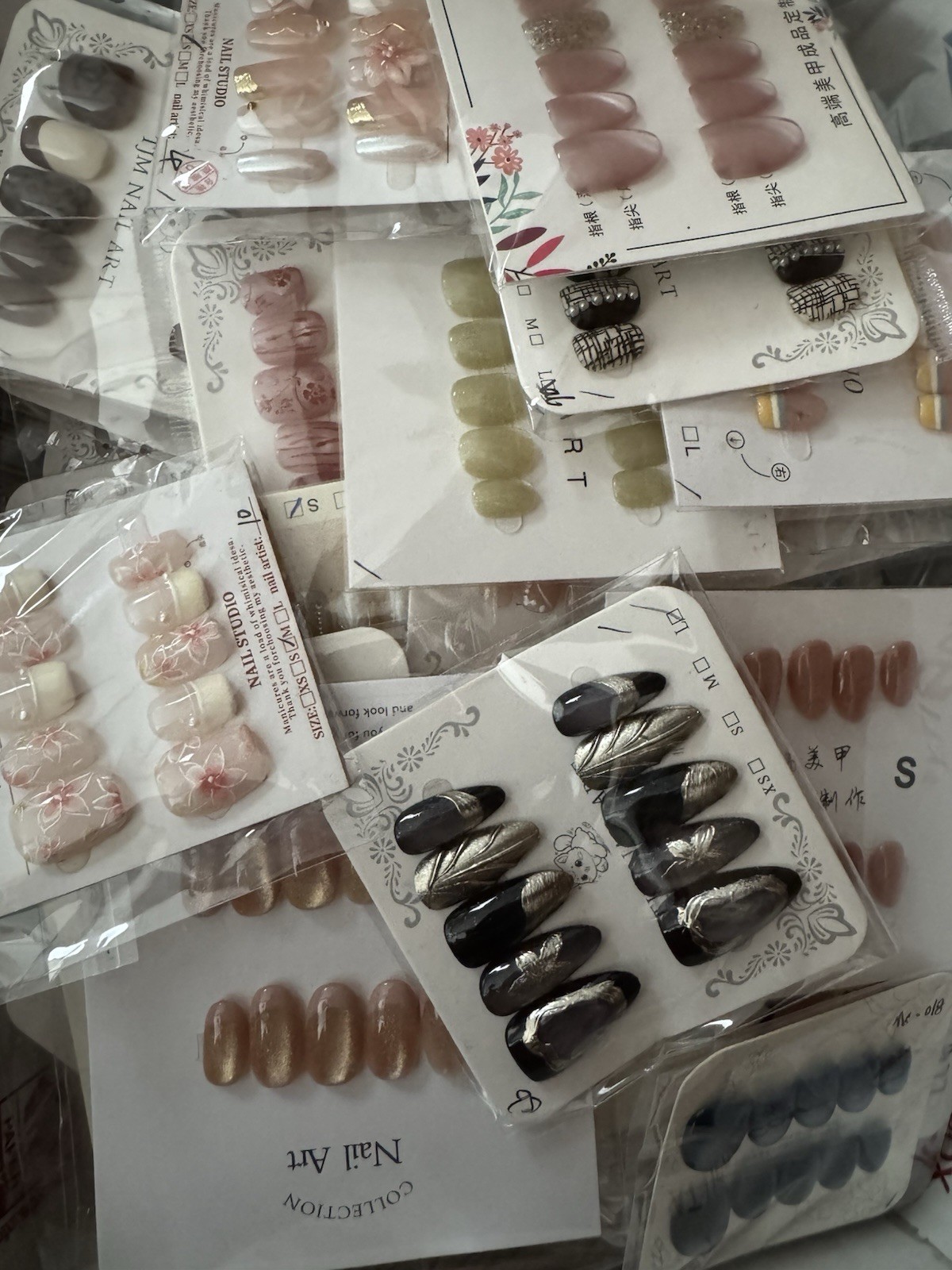 10 Sets Of Bundle Handmade Press On Nails