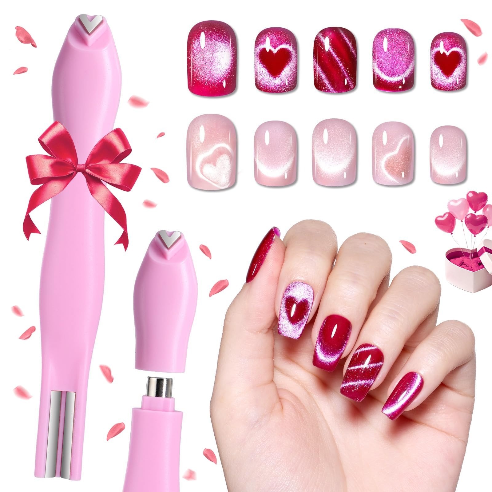 Beetles Cat Eye Magnet 3 in 1 Nail Art Tool for Gel Polish