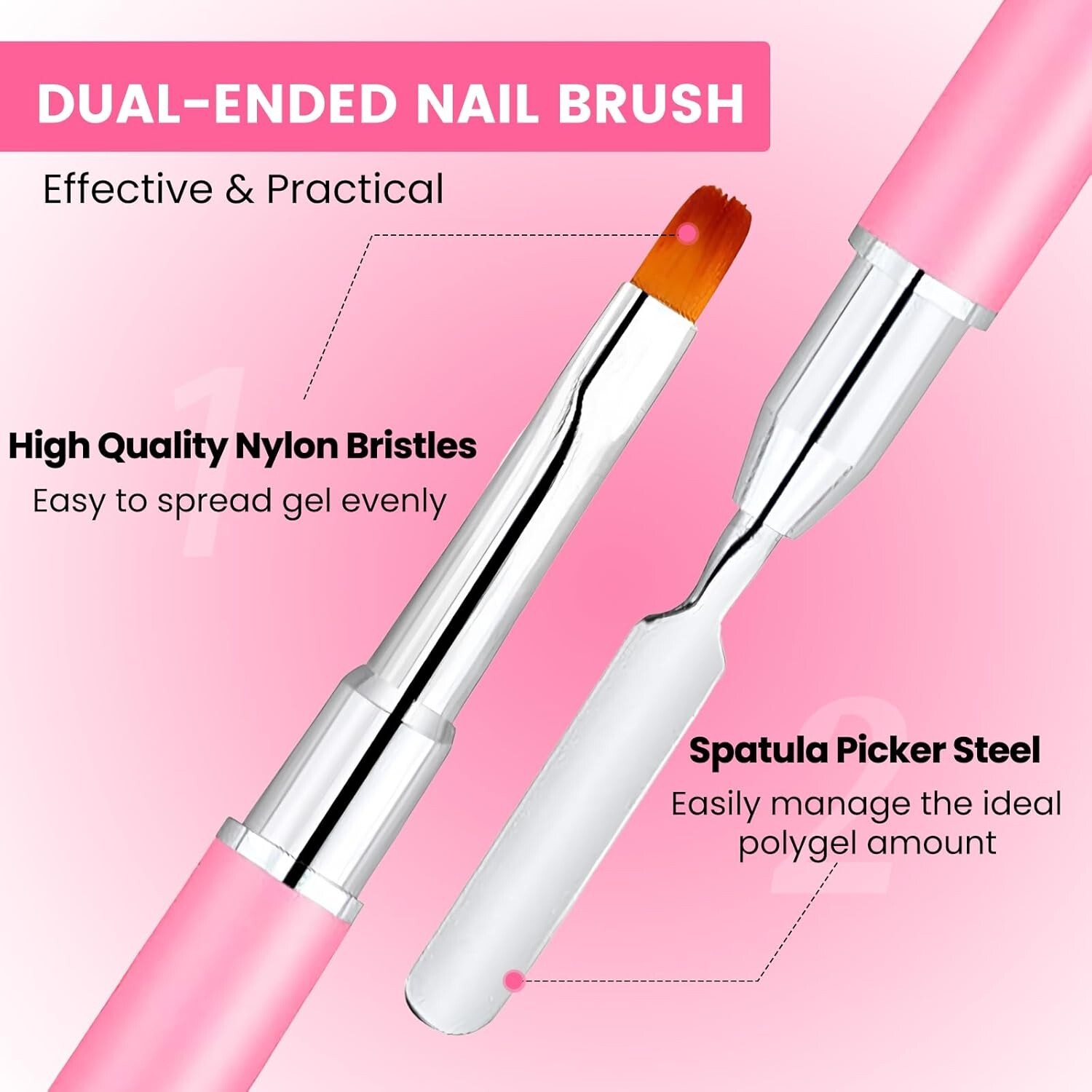 Polygel Nail Forms Kit for Toes , Toenail Dual Forms Reusable for Polygel wit…