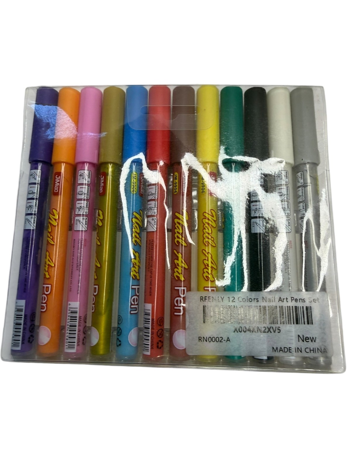 12 Color Nail Art Pen Set Quick-Drying Waterproof Waterborne Ink Design Fun
