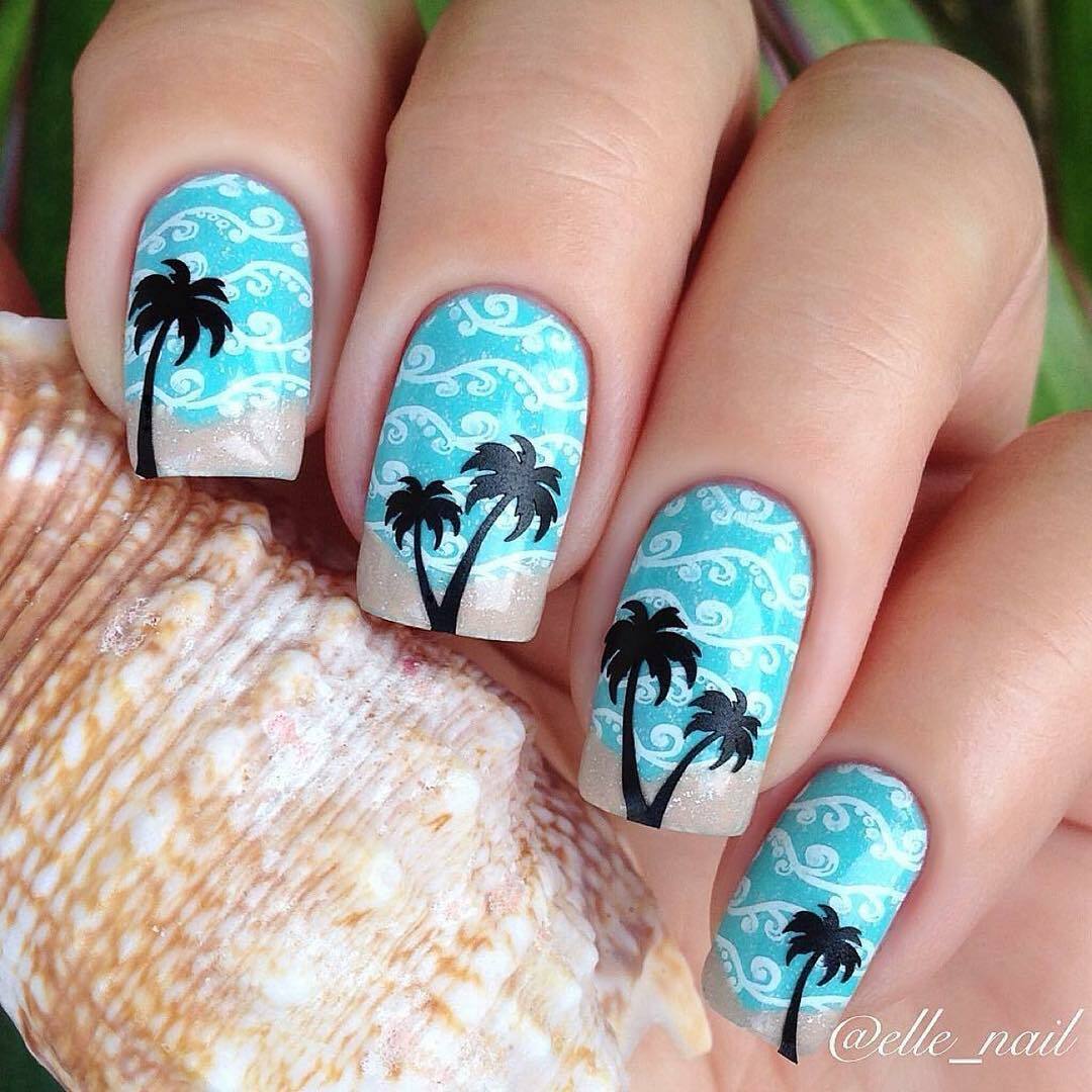 Palm Stencils for sunset nails, nail art, nail vinyls