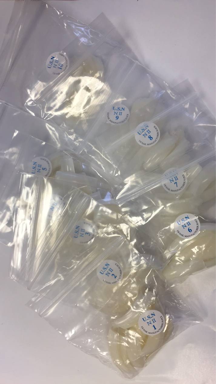 U.S.N Nail Tips Size 7 Assorted Choice (50 Tips/ bag)