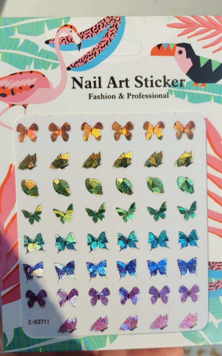 3D Butterfly Nail Stickers Art DIY Designs Decor Waterproof Decal Manicure US