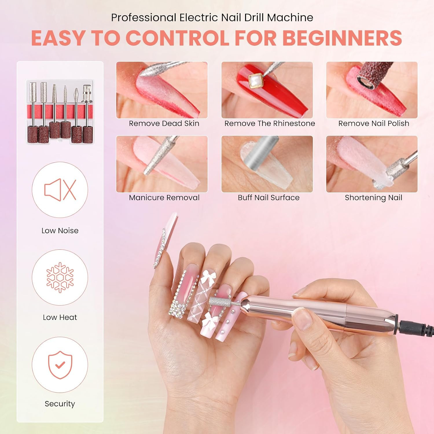 Nail Kit for Beginners with Everything, Practice Hand & Holo Storage Bag | Compl