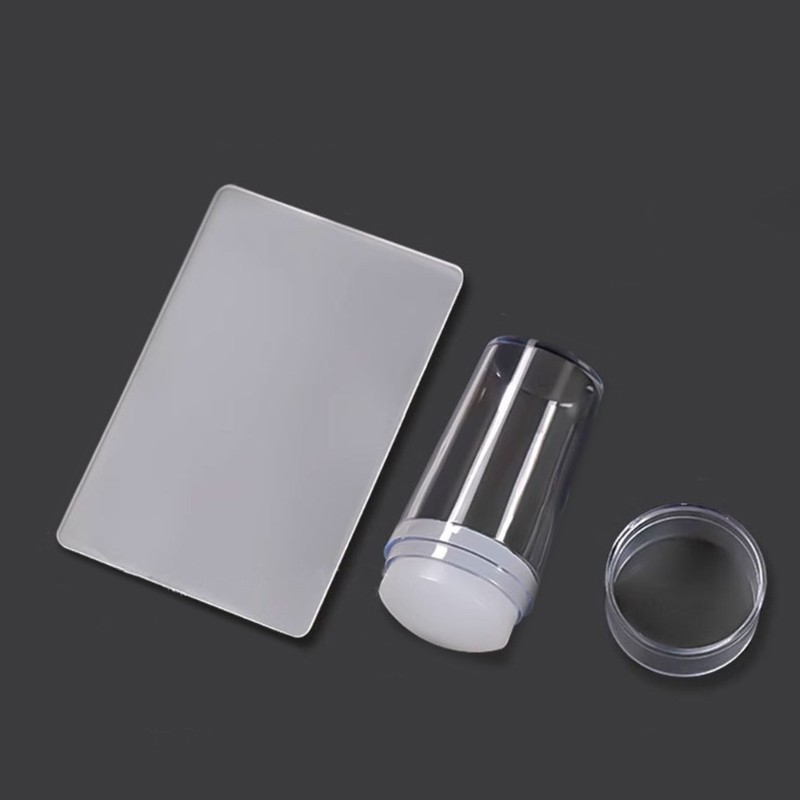 Easy to Clean Silicone Stamps with Scraper for French Nail Fashion Nail Designs