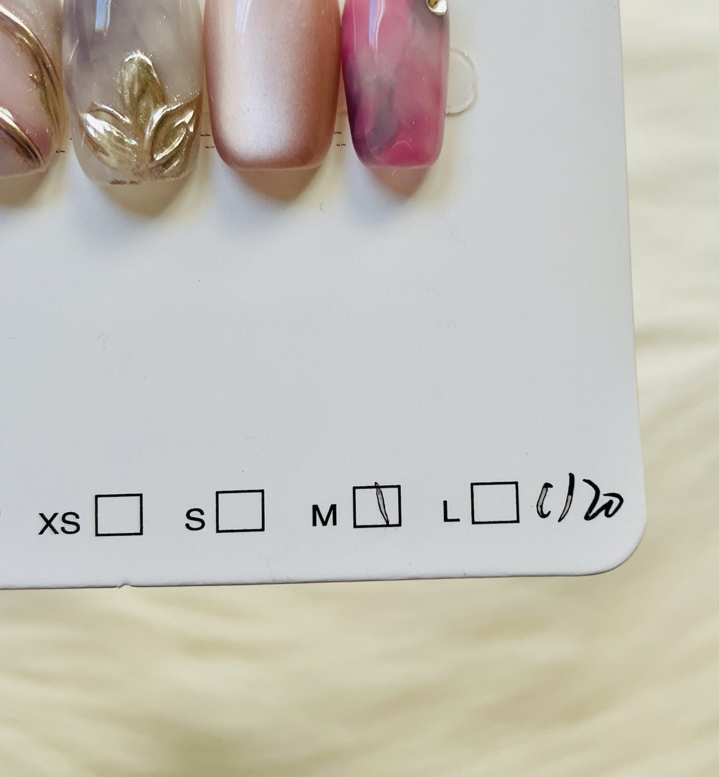 Pink Purple Ombre Cateye Premium Press On Nails Size Medium, Short Length Square
