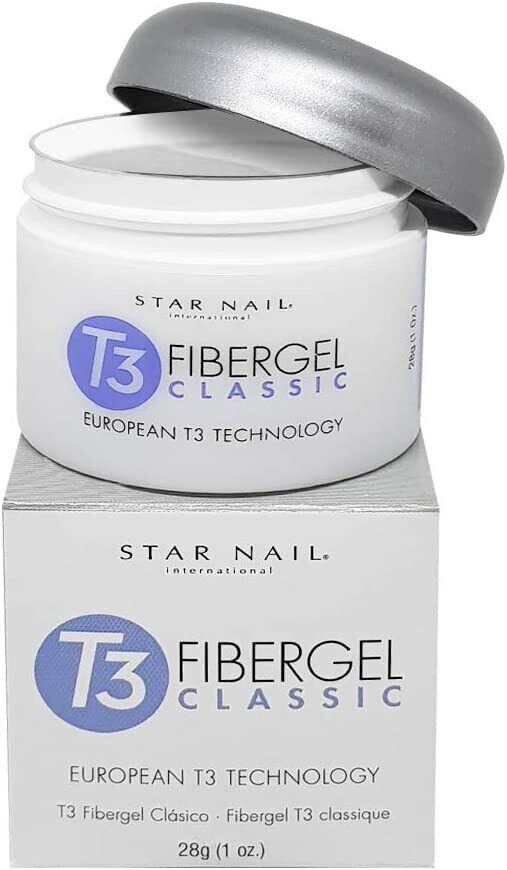 Star Nail T3 Fiber Gel Classic flexible sculpting gel Clearly Clear 1oz(28g)