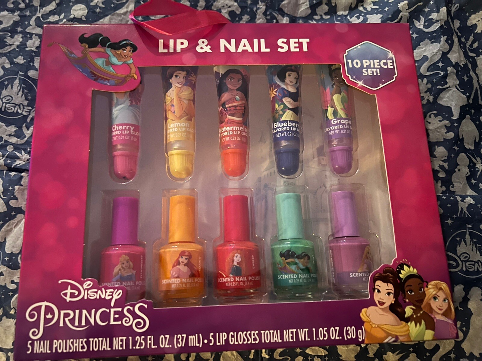 Disney PRINCESS LIP & NAIl 10 Piece Set