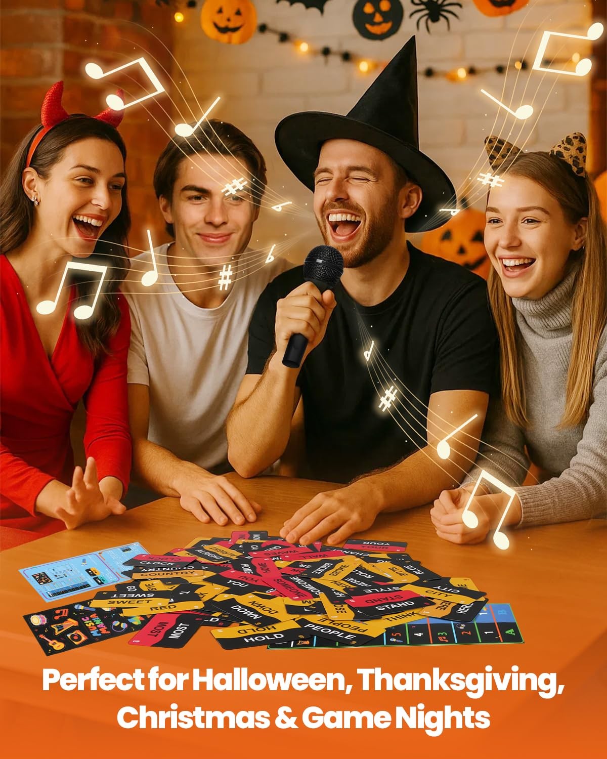 ouaohu Grab Microphone Music Board Game, 7.87 inches x 3.54 inches, Black