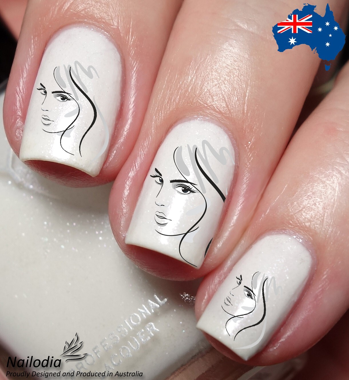 Girl Expressions Emoji Nail Art Decal Sticker Water Transfer Slider