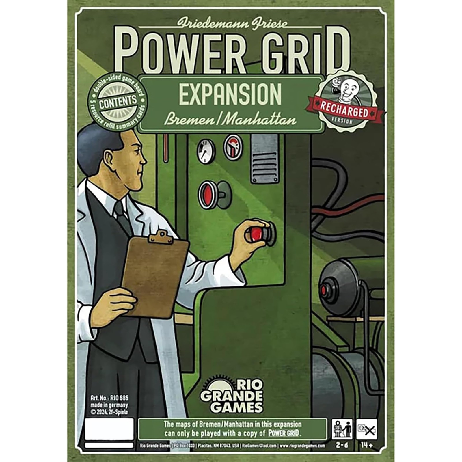 Rio Grande Games Power Grid Board Game: 42.75 cubic inches, Multicolor