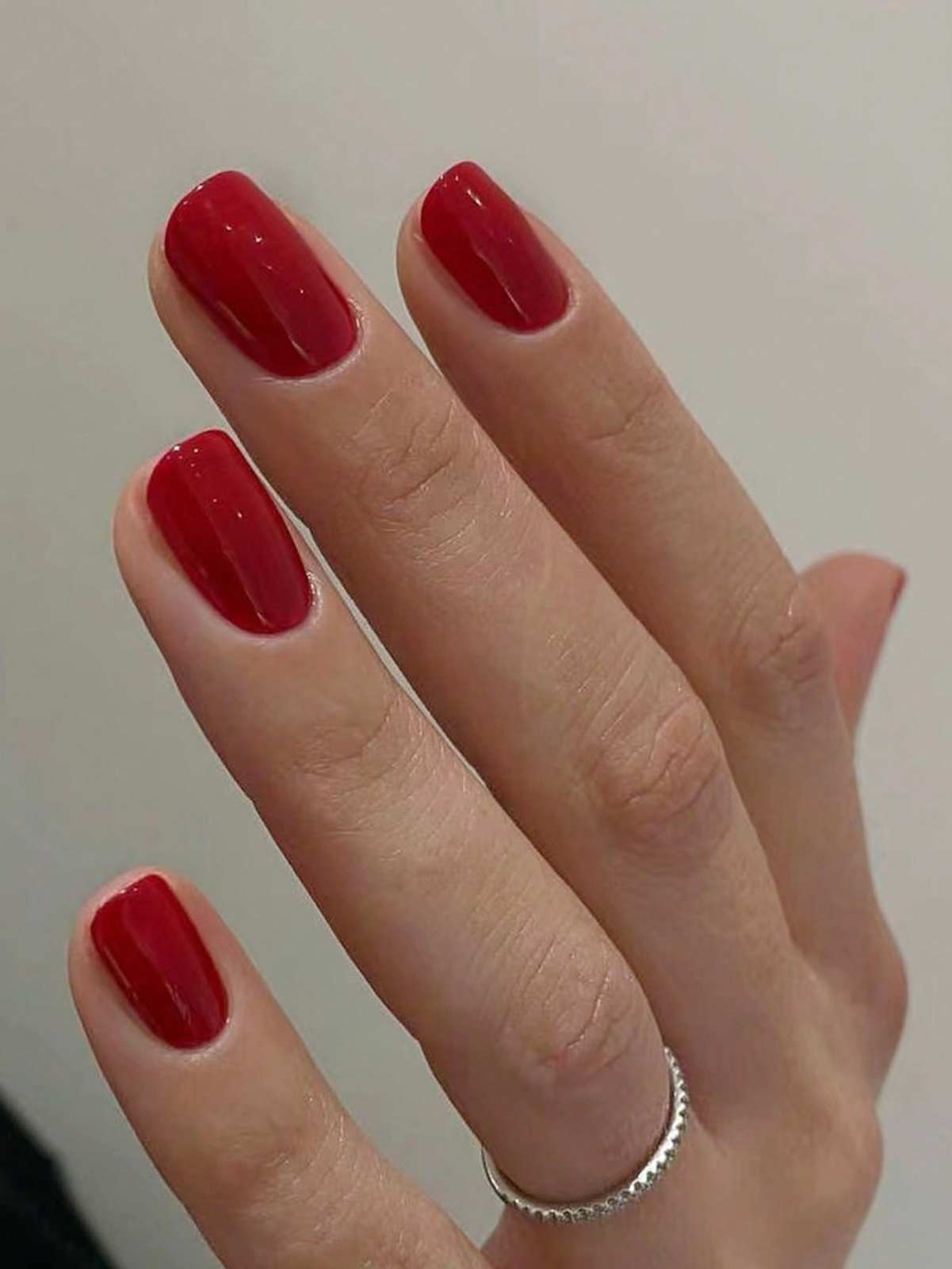 24pcs Short Burgundy Fake Nail Kit False Nails Press On Nails Glue On Nails