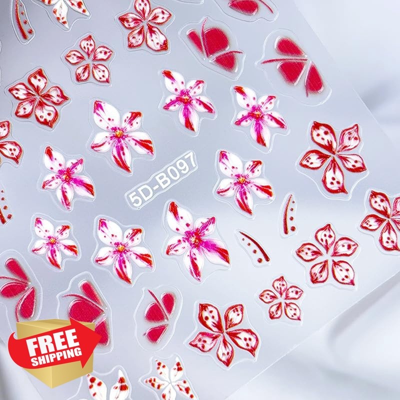 Aoustratum Spring Summer Flowers Nail Art Stickers Style03