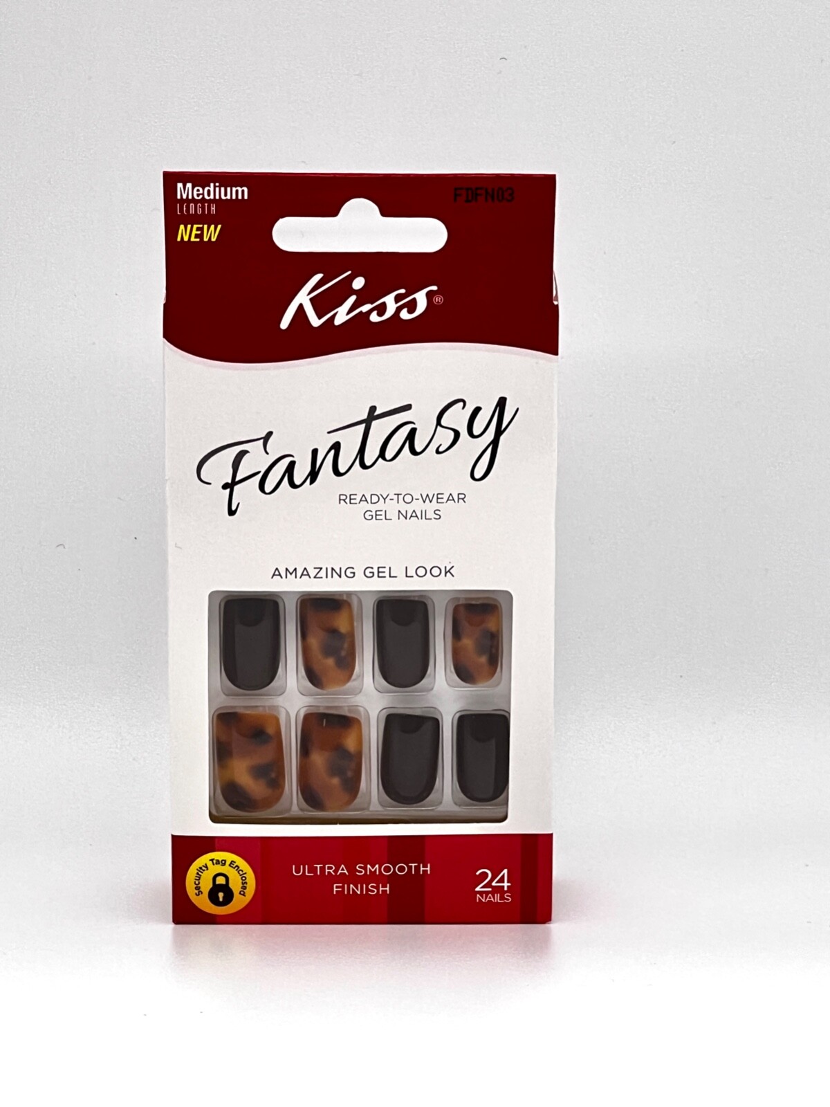 KISS Fantasy Ready to Wear Gel Nails Medium Length 24 count Twirl Girl FDFN03