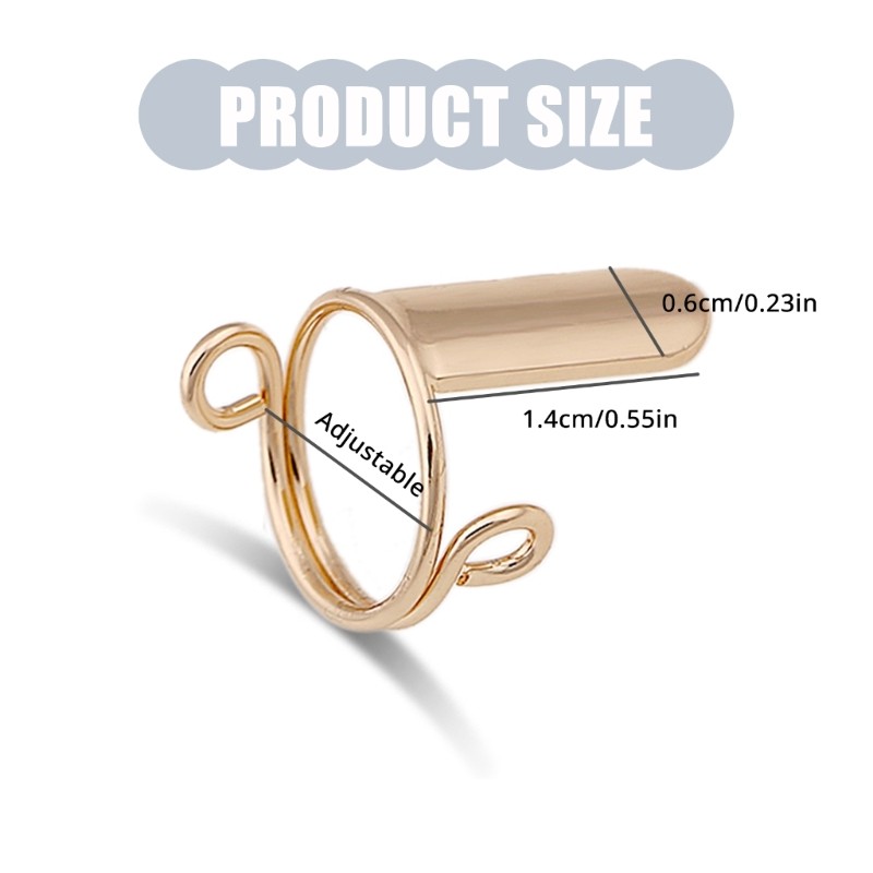Adjustable Nail Rings for Acrylic Nail,Press on Nail Metal Fingernail Rings