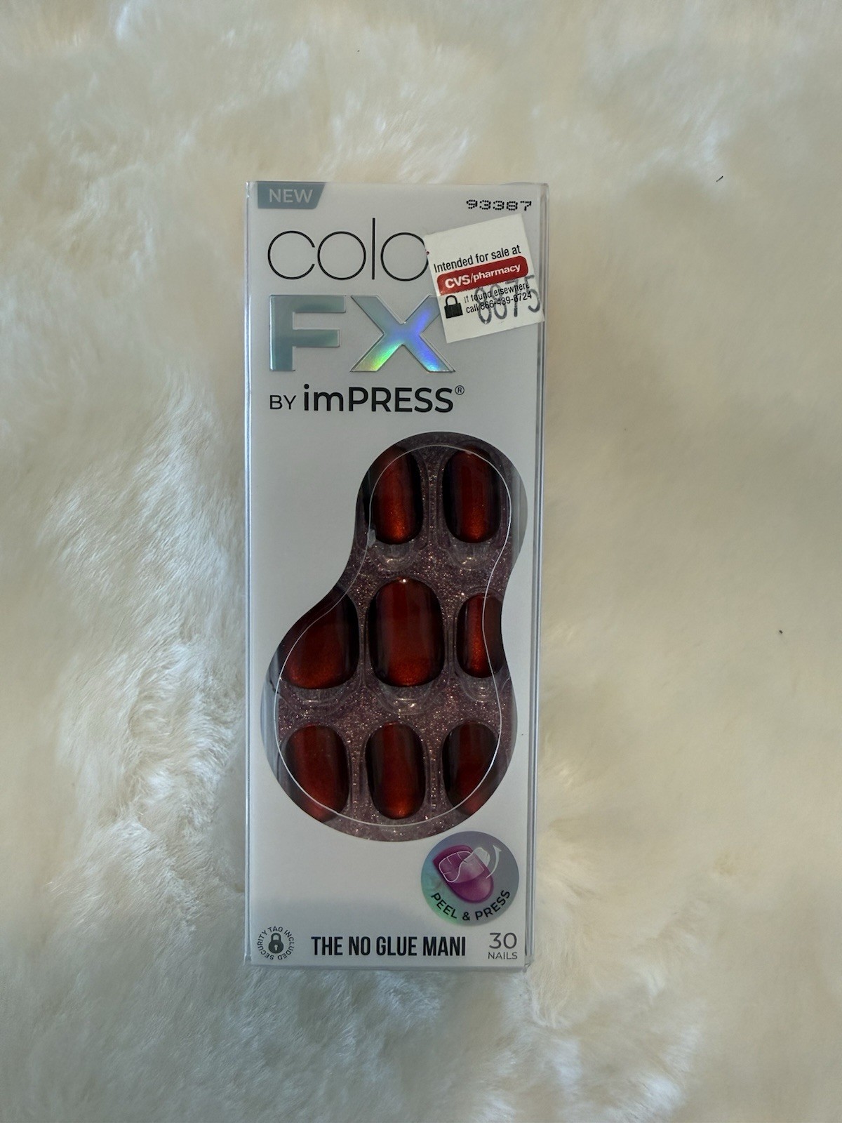 KISS No Glue Mani Press On Nails, Color FX, ‘Infinity’, Short Size