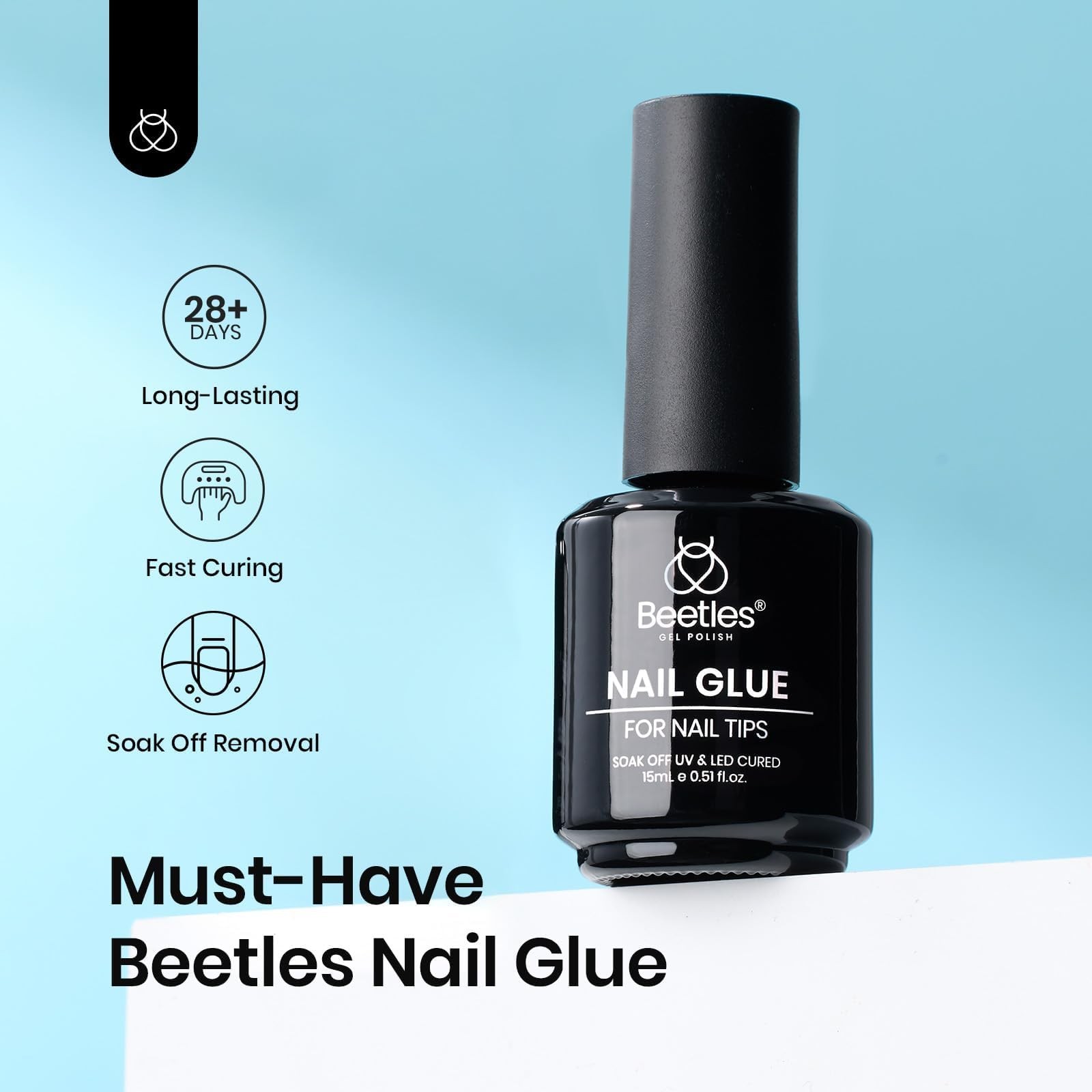 9 in 1 Nail Glue with New Formula, 0.5 Fl Oz