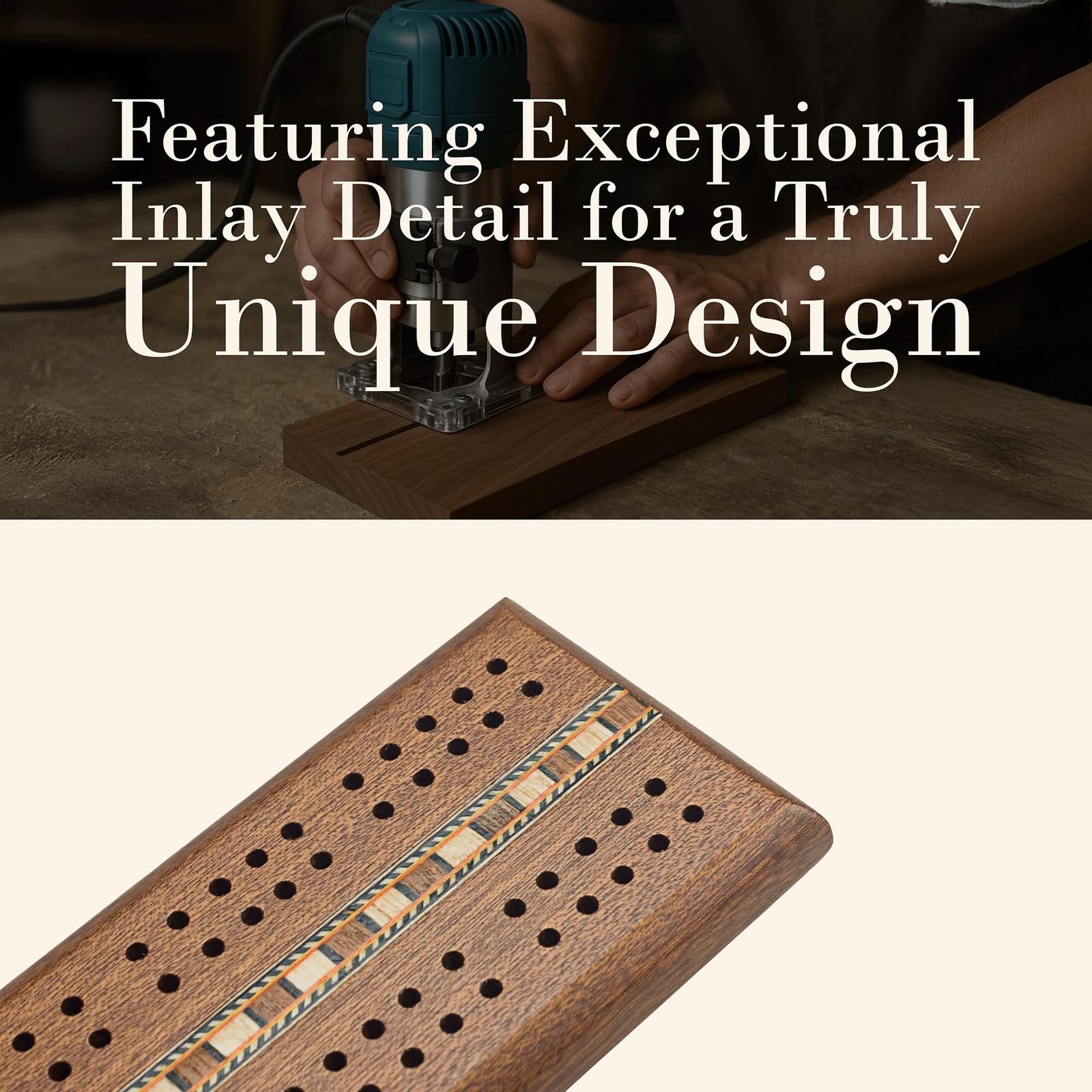 Sterling Games Wooden Cribbage 12 inch Double Track 11.75 inches, Gold