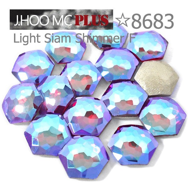 J.HOO Crystal 8683 Hexagon V-Cut Fancy Rhinestones 11.2x10mm Nail Art (4pcs)