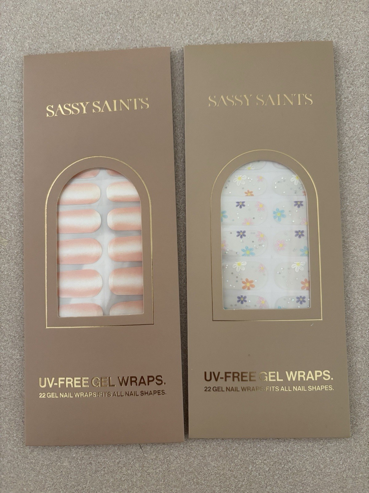 Sassy Saints UV-free Gel Wraps Lot Of 2, Petal Verse, Silk Finish