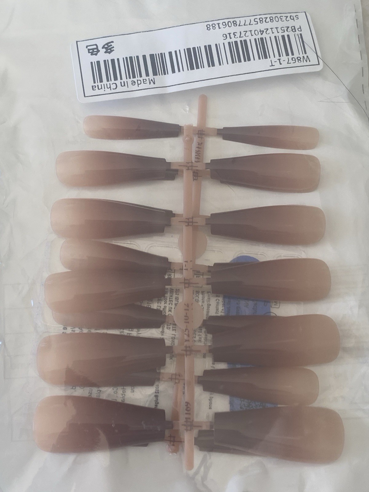 Coffin Shaped Press On Nails 20pcs Long