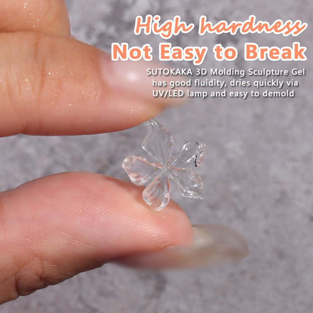 3D Clear Sculpting Gel for Nail Art – Quick Molding Gel for DIY Manicure