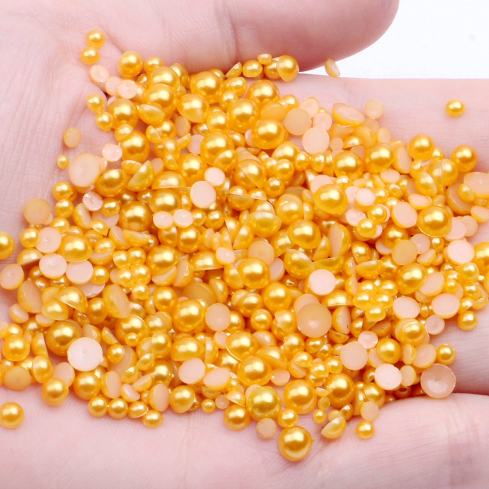 10,000 pcs Acrylic Tiny Half Pearl Flatback Round Bead 1.5mm Nail Art Tips