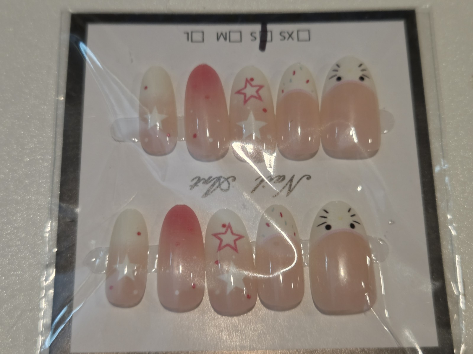 Christmas Press-On Nails 3D Multicolor Short Square Full Cover Pre-Designed