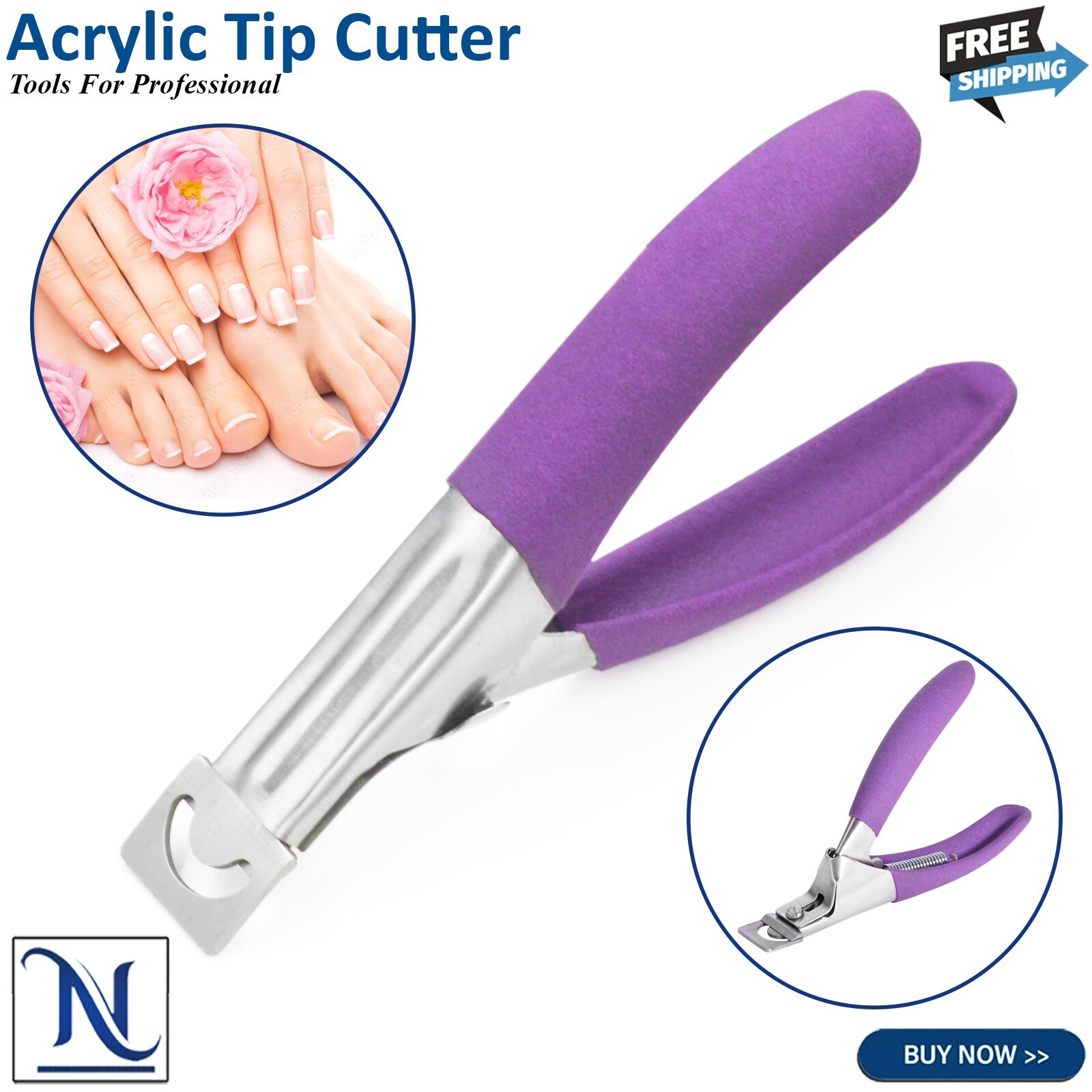 Nail Clippers Manicure Art U-shaped Scissors Cutter Fake Acrylic Trimmer Instumx
