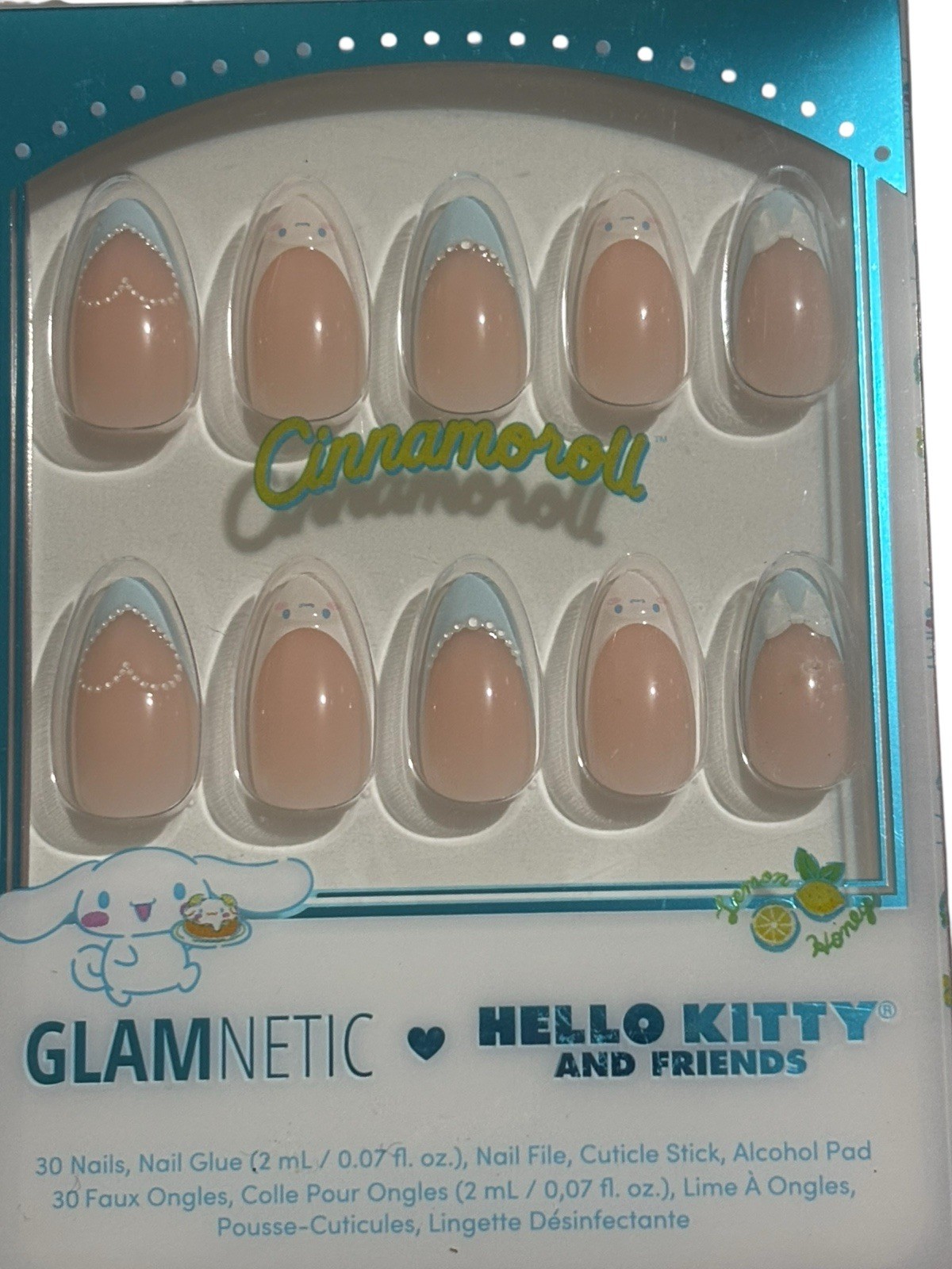 Glamnetic X Hello Kitty Press On Nails Lot 2Sets Cinnamoroll French Tip