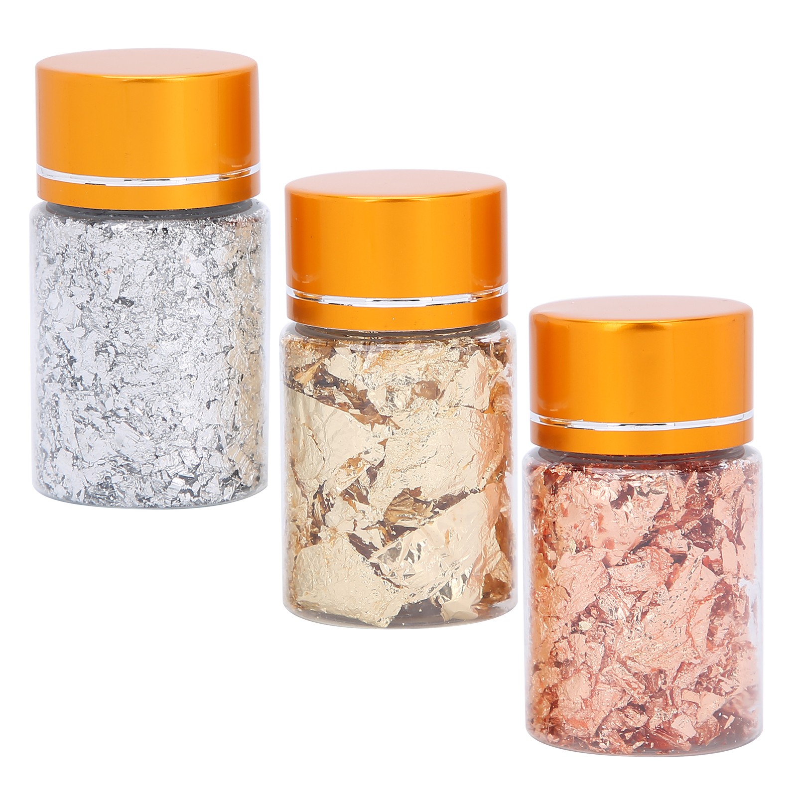 3PCS Gold Foil Flakes Set For Nail Art Painting Crafts Easy To Use