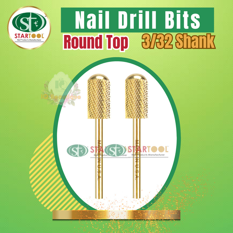 2 pcs of Startool Round Top Nail Drill Carbide Bit Taper Barrel 3/32 [Pick Any]