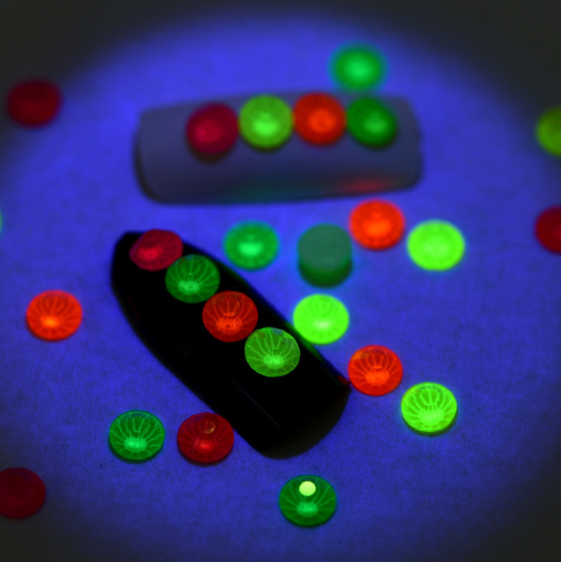 ss6 – ss30 Crystal Neon Flatback Glass Rhinestone Nail Art DIY Stone Decoration