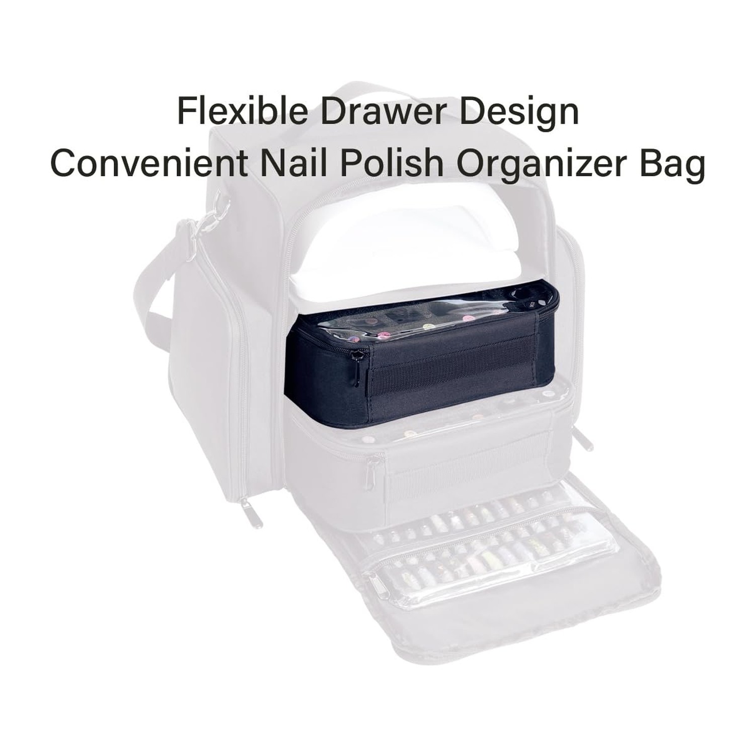 Small Clear Nail Polish Organizer Holds 30 bottles(15ml-0.5fl.oz) Nail Polish…