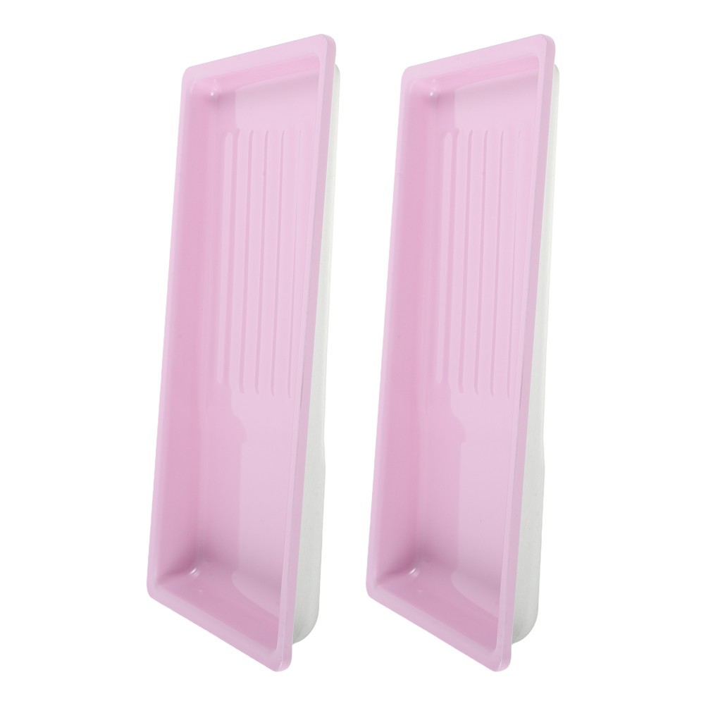 2 Pcs Nail Manicure Tray Jewellery Plate Display for Trinkets