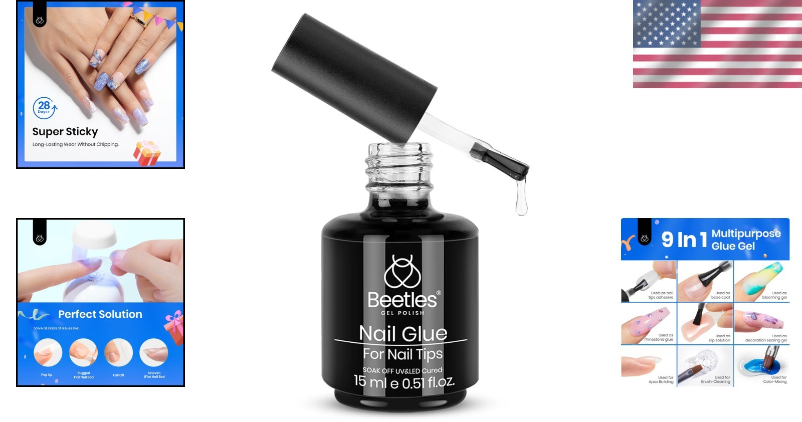9-in-1 Nail Glue Gel – New Safe Formula for Strong, Long-Lasting Nails