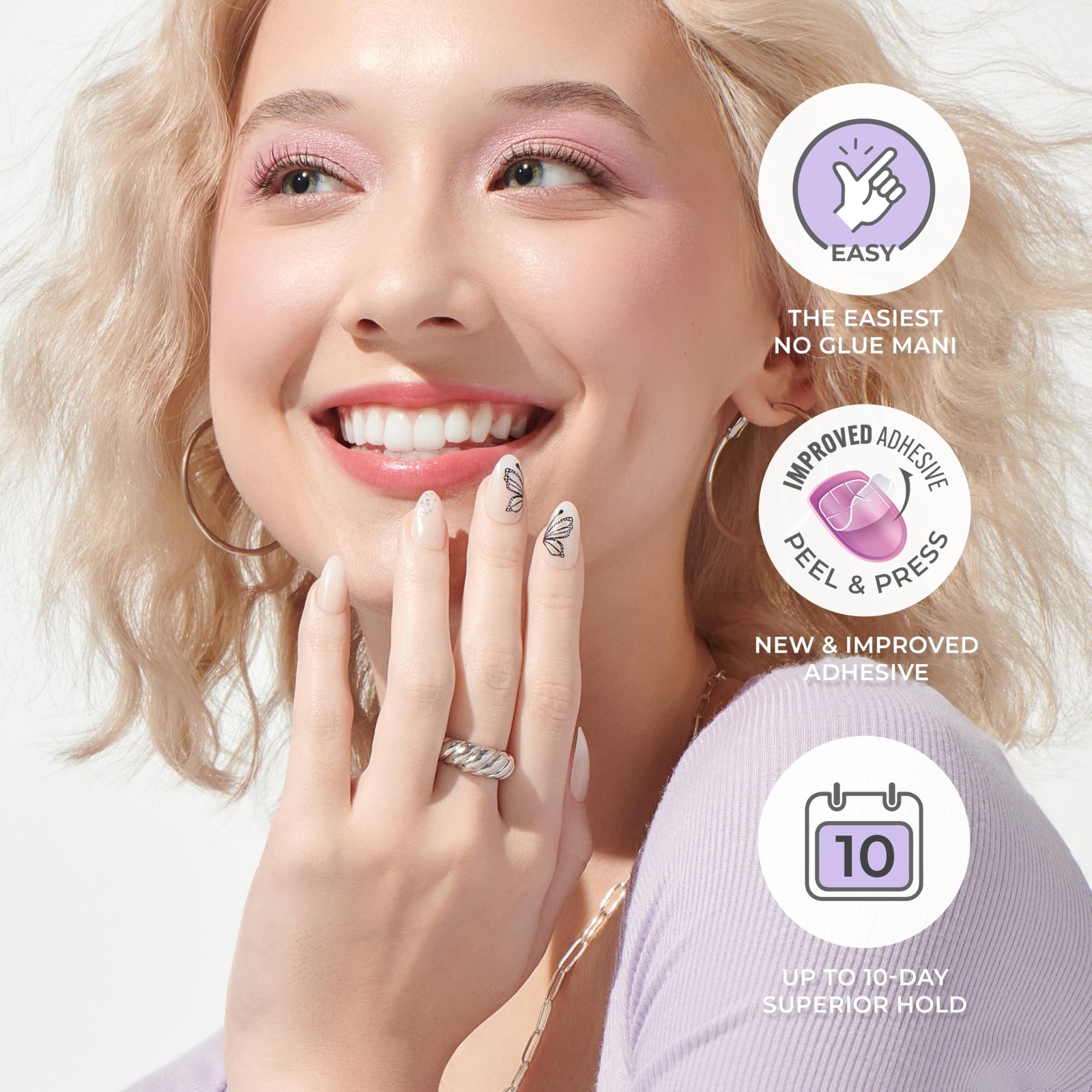 imPRESS Press On Nails 30 Count Salon Quality Easy Application Chip Proof