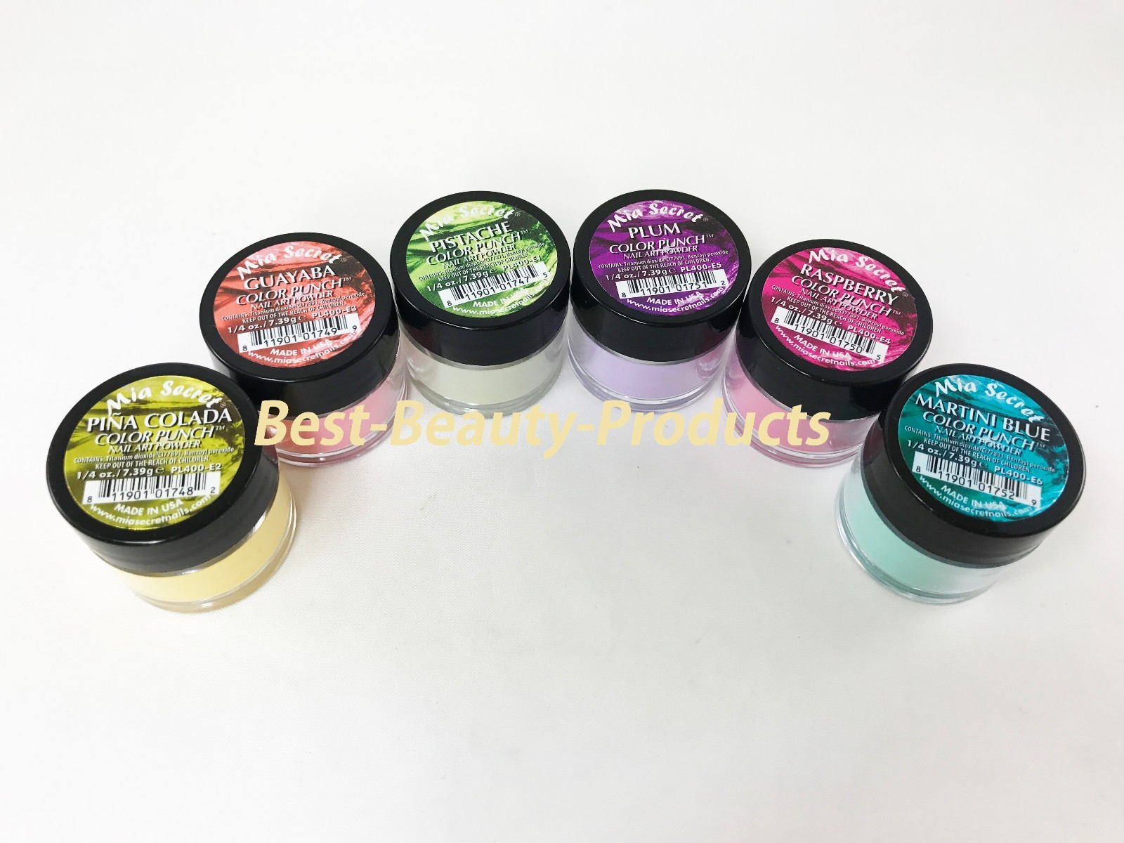 Mia Secret Nail Art Acrylic Professional Powder 6 Colors Set – COLOR PUNCH