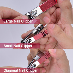Manicure Set 10 in 1 Stainless Steel, Nail Clippers Scissors Pedicure Tools Kit