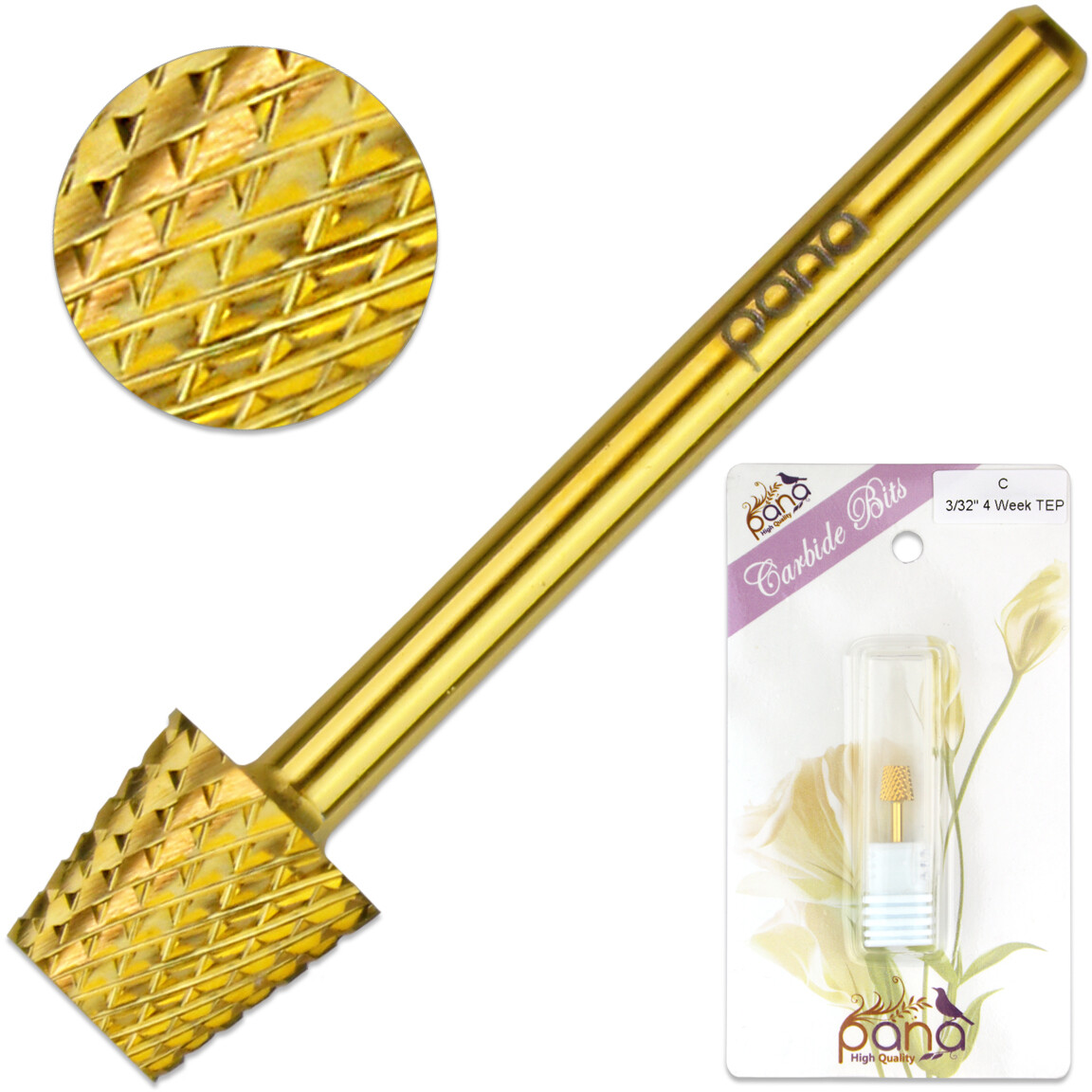 USA High Quality Gold Inverted Nail CARBIDE Bit 3/32 Electric DRILL Coarse